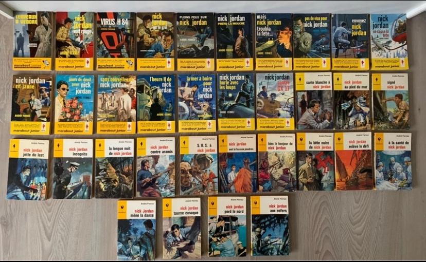 Lot de 34 livres Marabout junior, André Fernez 1959-1966, Livres, Enlèvement ou Envoi, Utilisé