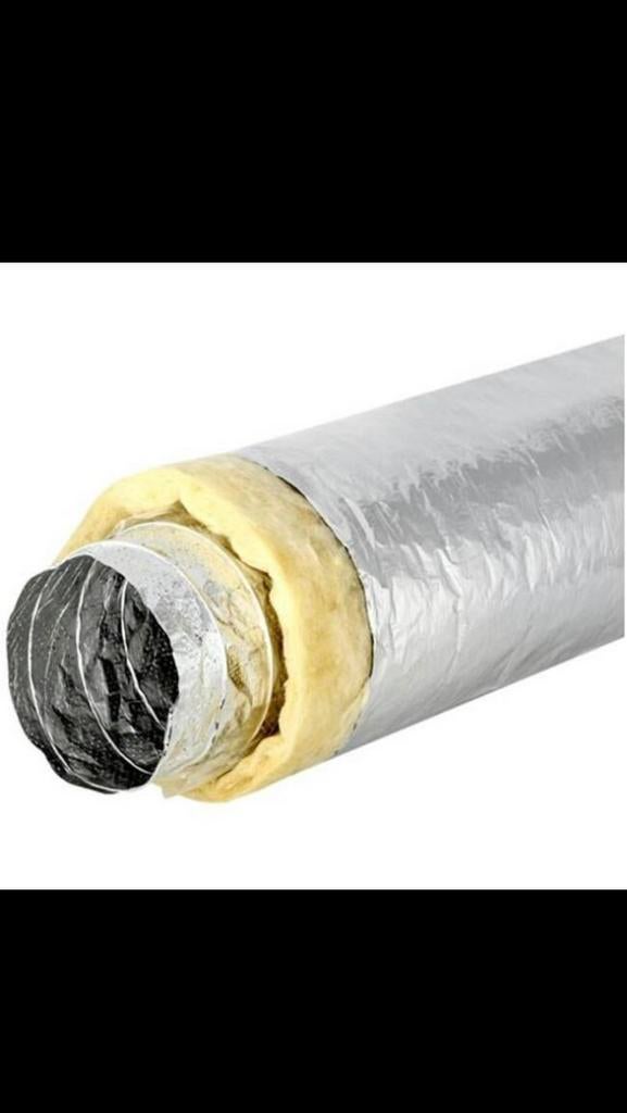 Geluiddempende ventilatieslang dia. 112  5 m + 10 inoxklemb., Ophalen of Verzenden, Nieuw, Ventilator en Afzuiger