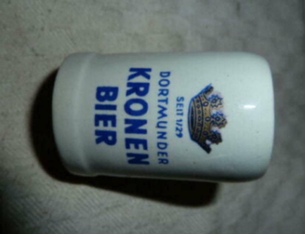 #M bier glas / mini pul DORTMUNDER KRONEN BIER Seit 1729, Ophalen of Verzenden, Nieuw, Bierglas