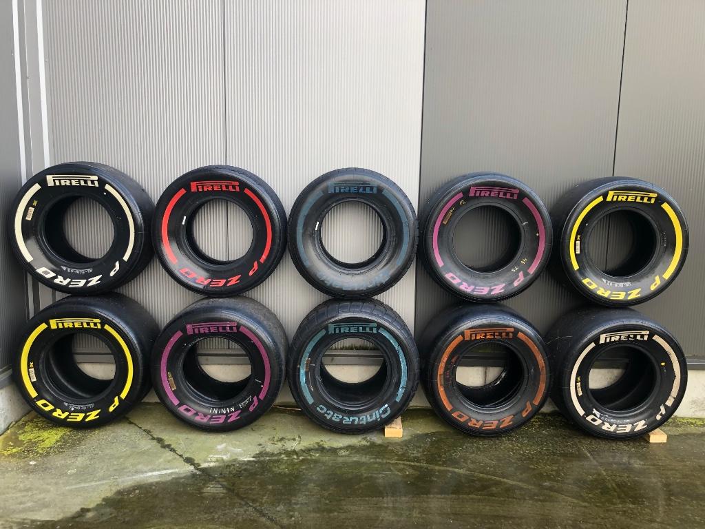 Formule 1 banden Pirelli, Ophalen, Gebruikt, Formule 1