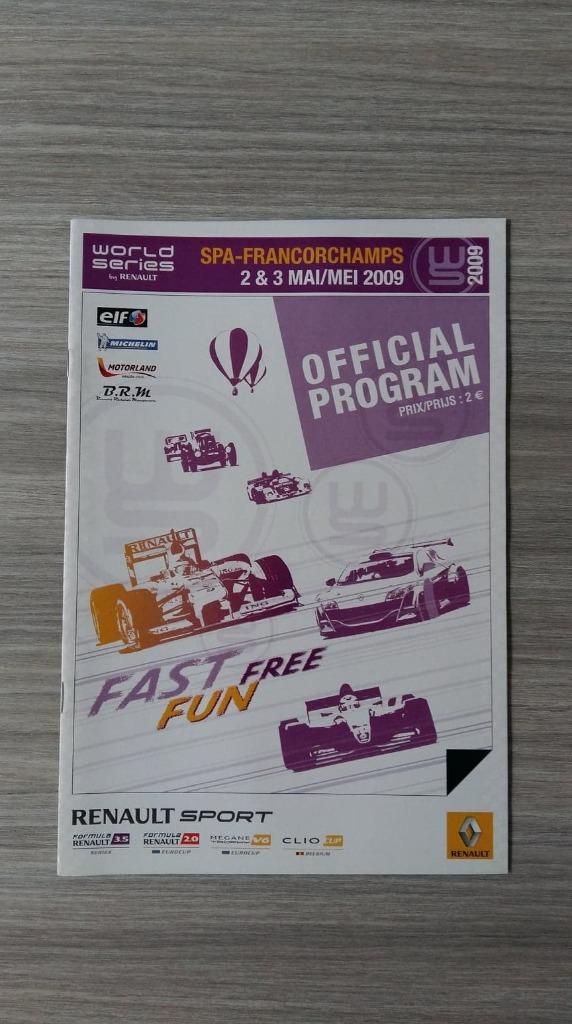 World Series by Renault 2009 Spa-Francorchamps - programme, Boeken, Ophalen of Verzenden, Gelezen, Renault