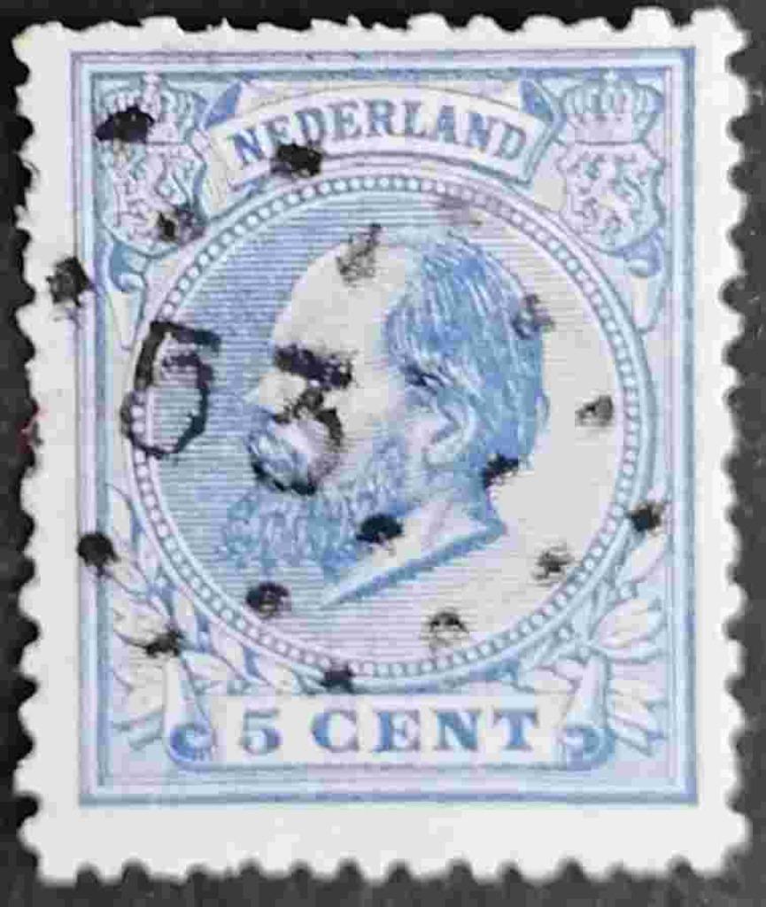 NEDERLAND - nr. 19D met puntstempel 53, Envoi, Jusqu'à 1940, Affranchi
