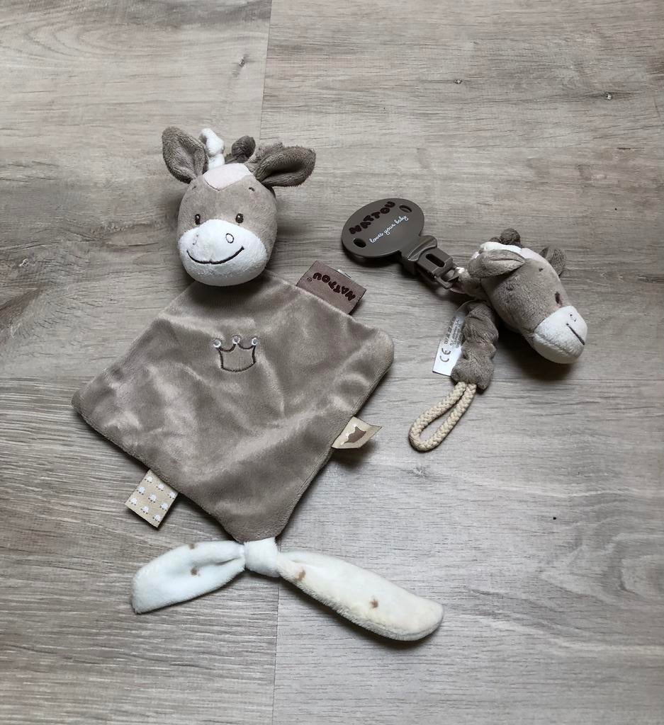 Nattou setje met knuffeldoekje, Kinderen en Baby's, Ophalen, Zo goed als nieuw