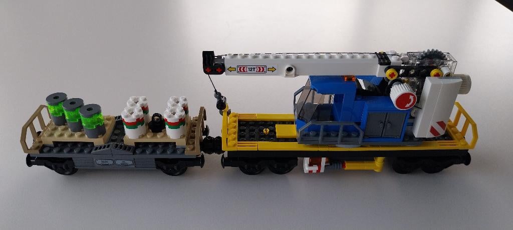 Lego trein: palletten wagon + kraanwagon, Enfants & Bébés, Jouets | Duplo & Lego, Lego, Enlèvement ou Envoi