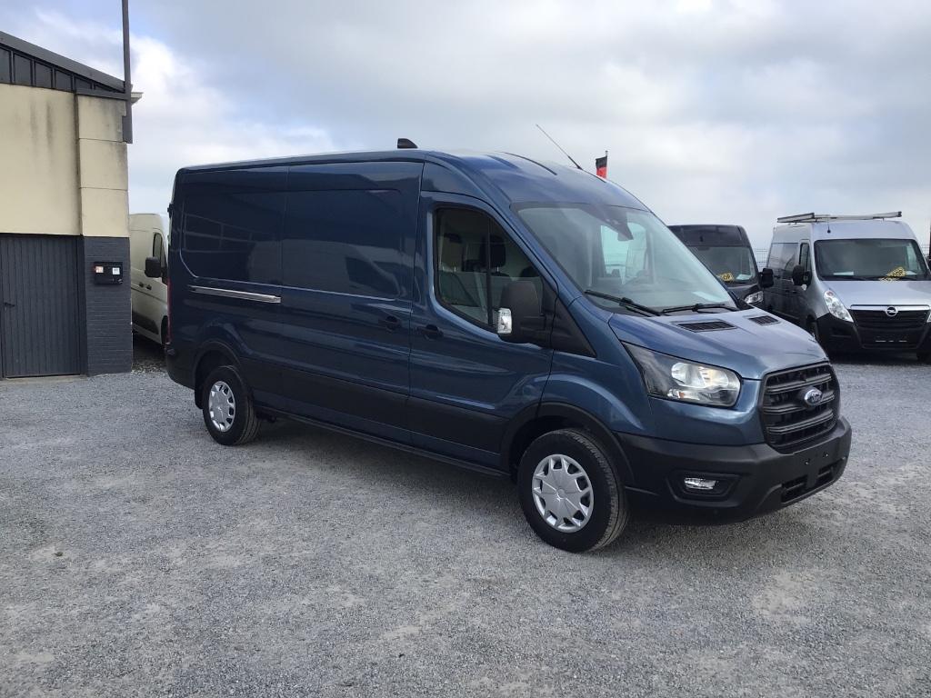 ford transit l3h2 130pk automaat 2023 10km 35900e ex, Euro 6, Entreprise, 3 places, Noir