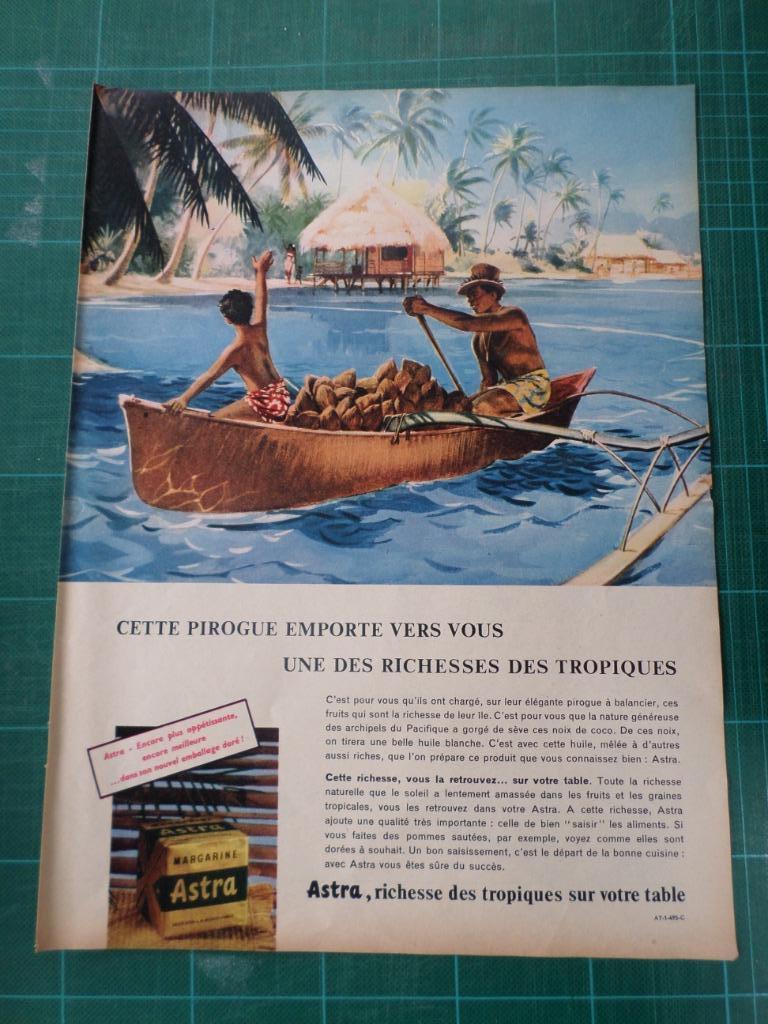Astra margarine - publicité papier - 1957, Enlèvement ou Envoi, Utilisé, Autres types