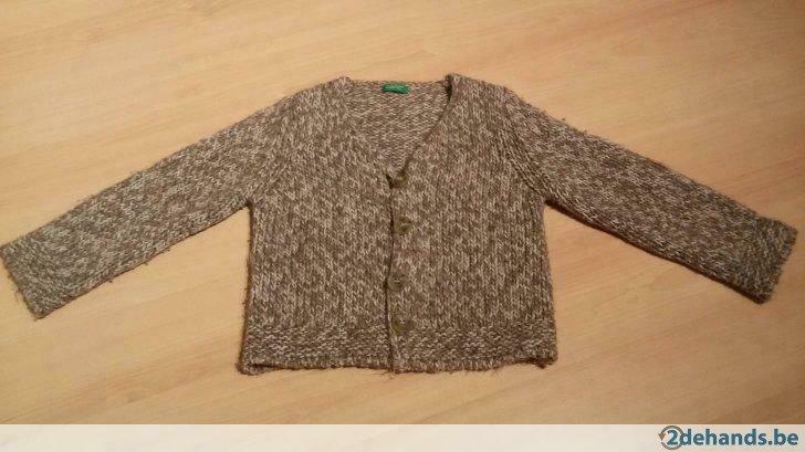 Prachtige trui / gilet Benetton maat 98, Gebruikt, Meisje, Trui of Vest