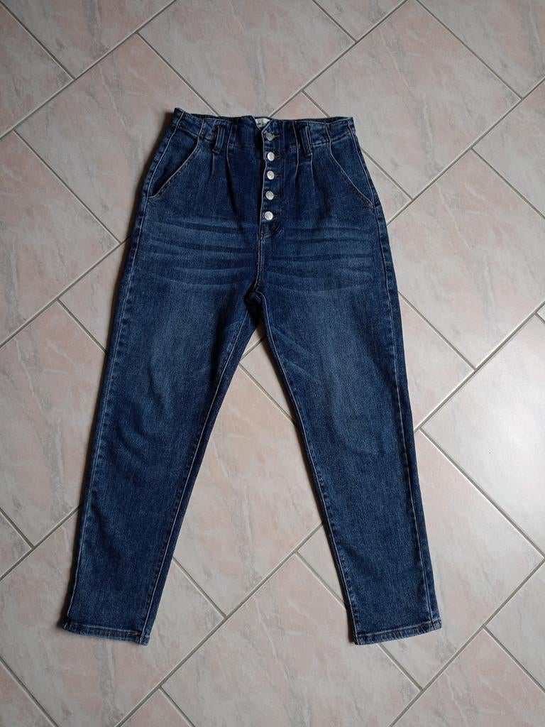 Jeans taille haute, Denim Life, Longs, Bleu, Envoi