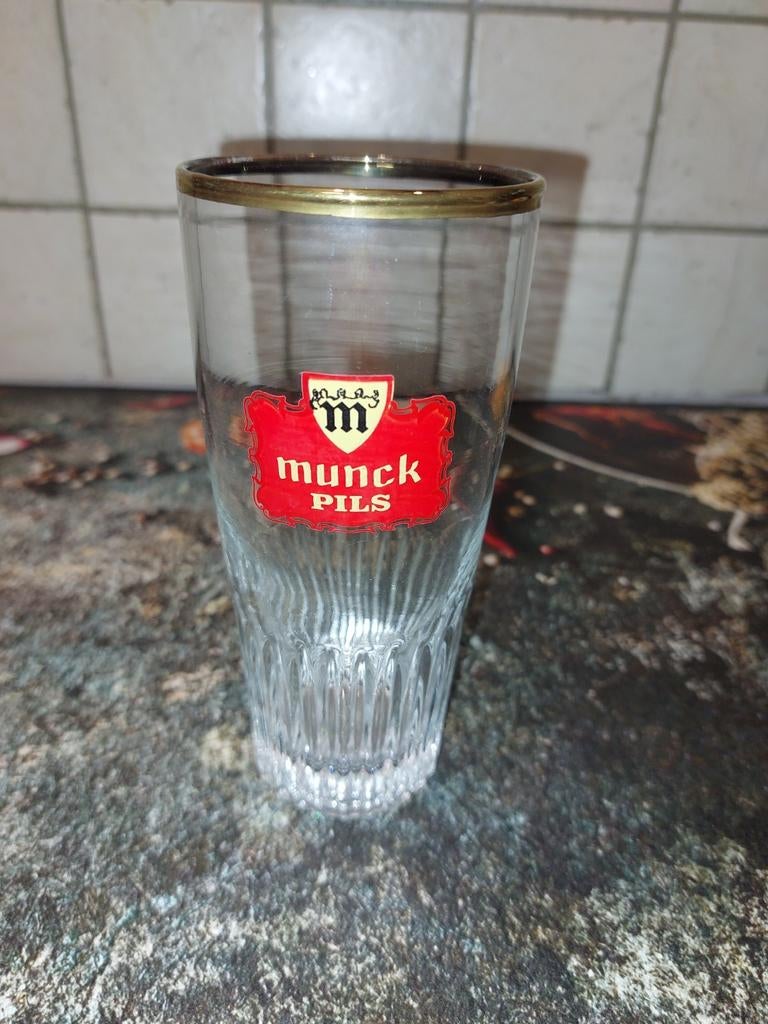 Munck pils oud bierglas, Verzamelen, Ophalen of Verzenden, Zo goed als nieuw, Bierglas