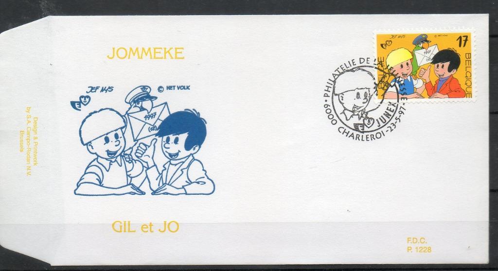 Année 1997 : FDC 2707 - Gil et Jo - Jommeke - Obli. Charlero, Enlèvement ou Envoi