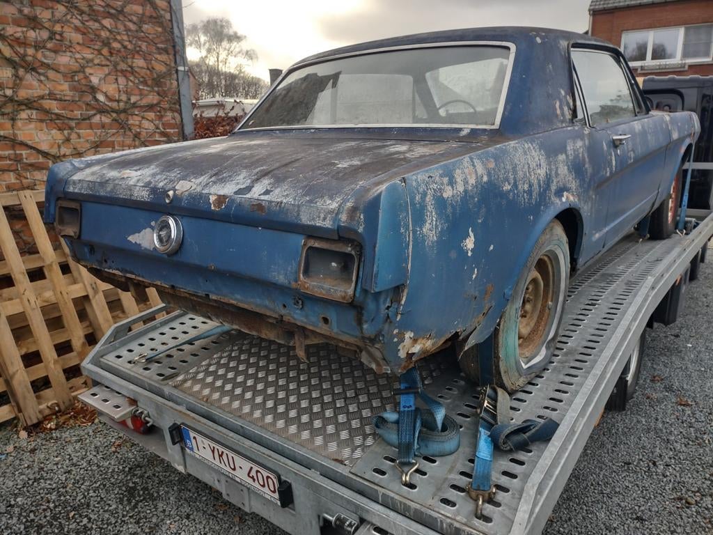 Ford Mustang Coupe 1966, Auto's, Automaat, Blauw, Bedrijf, 2 deurs