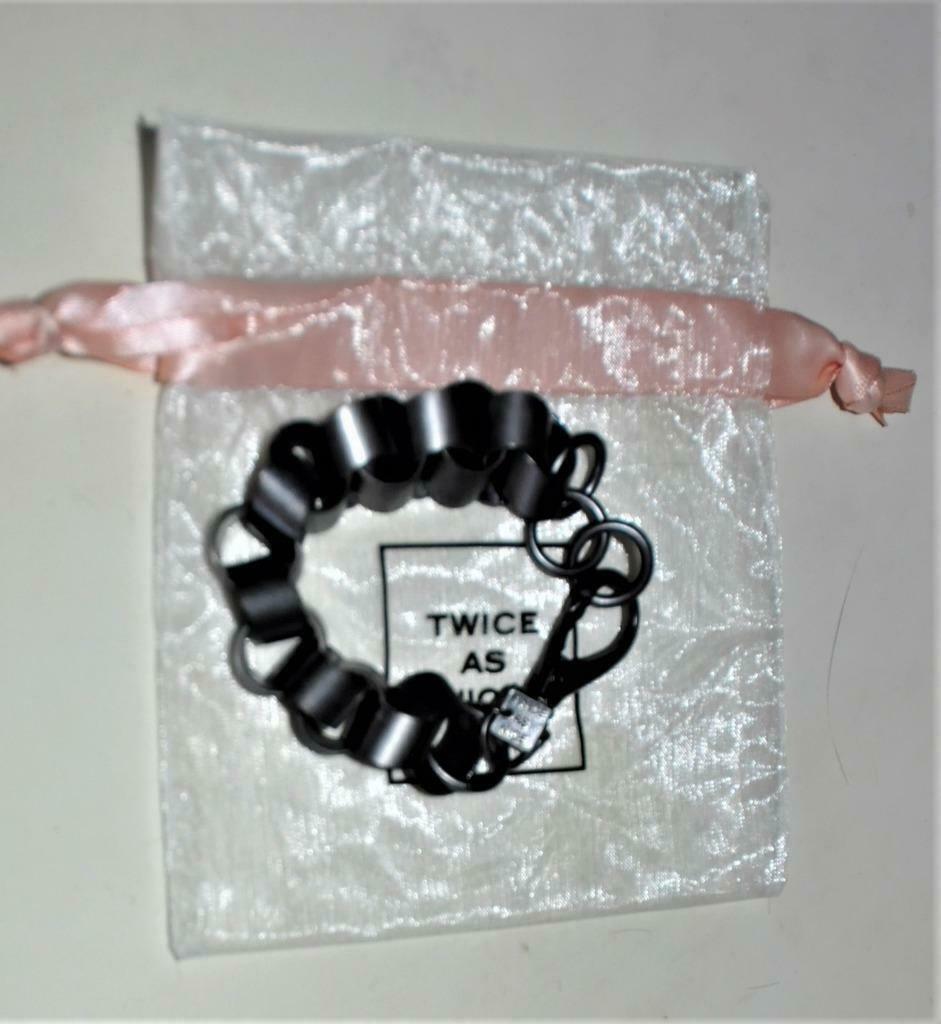 Twice as Nice bracelet acier noir mat Neuf, Enlèvement ou Envoi, Neuf, Noir, Acier