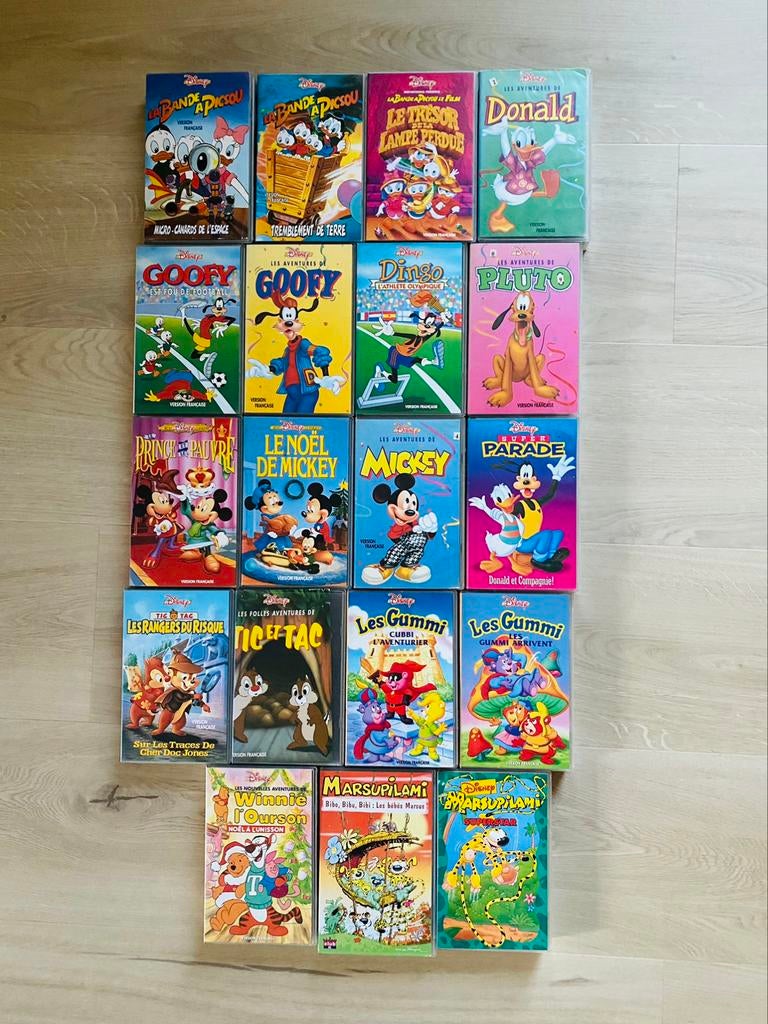 LOT Cassettes vidéo VHS - Dessins animés de Walt Disney, Tekenfilm, Alle leeftijden, Ophalen of Verzenden, Zo goed als nieuw