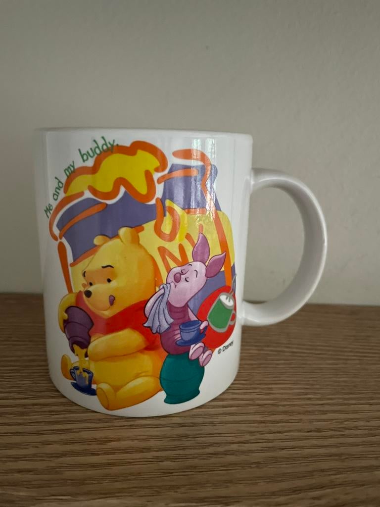 Vintage mok Winnie The Pooh Disney, Verzamelen, Disney, Ophalen of Verzenden, Winnie de Poeh of vrienden, Gebruikt, Servies
