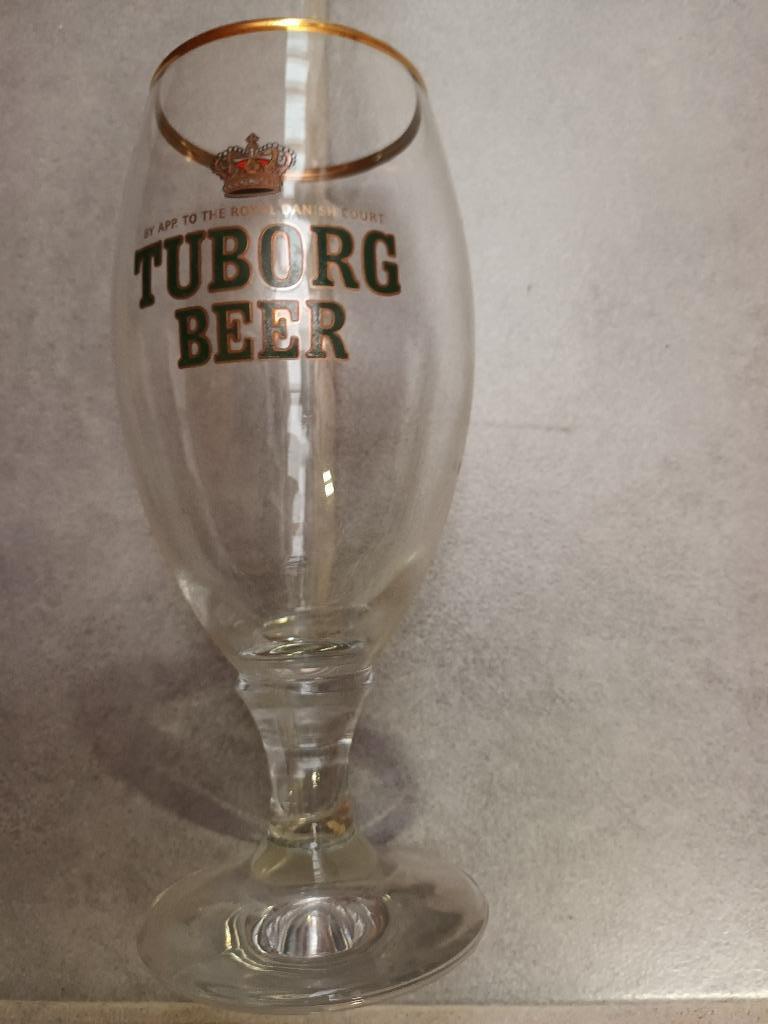 set van 6 tuborg glazen, Ophalen of Verzenden, Nieuw, Bierglas