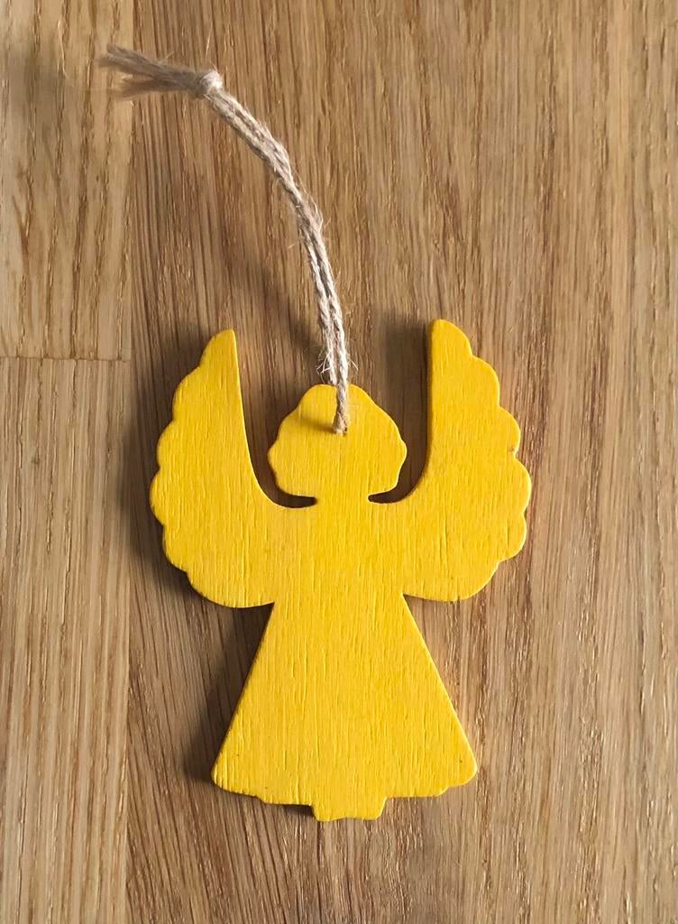 Nouveau : décoration de Noël en forme d'ange en bois jaune, Divers, Enlèvement ou Envoi, Neuf