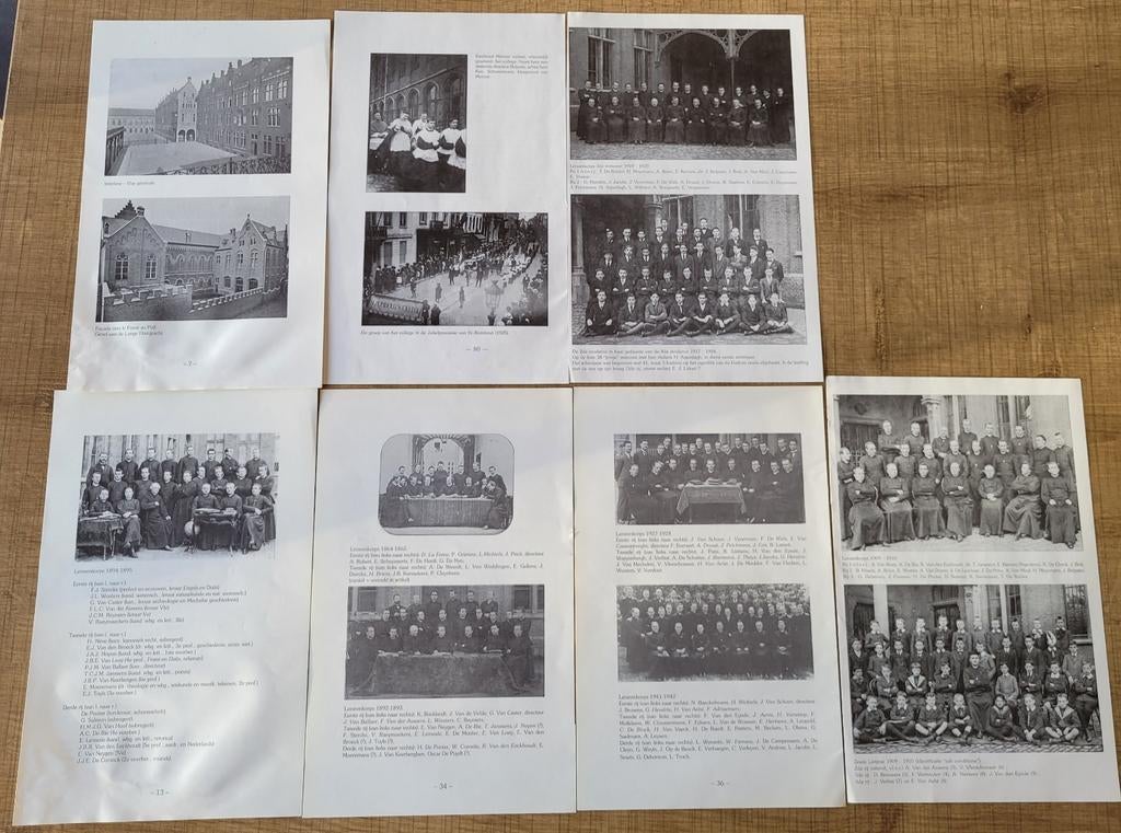 Oude fotoprenten: Sint-Romboutscollege Mechelen, Verzamelen, Foto's en Prenten, Ophalen of Verzenden, Gebruikt, Overige onderwerpen