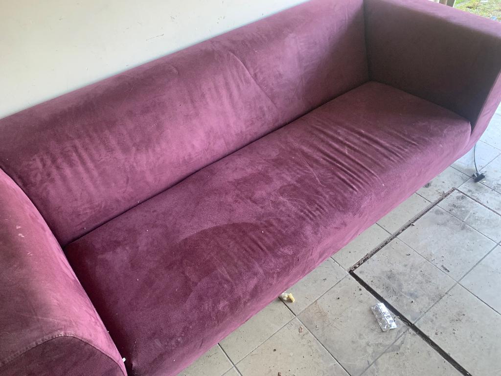Paarse. Bank, Huis en Inrichting, Ophalen, Minder dan 75 cm, Driepersoons, Zo goed als nieuw