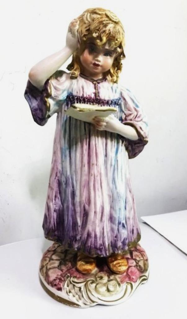 Capodimonte antique Jeune fille tres fin travail H 36😍💑, Enlèvement ou Envoi, Comme neuf, Humain
