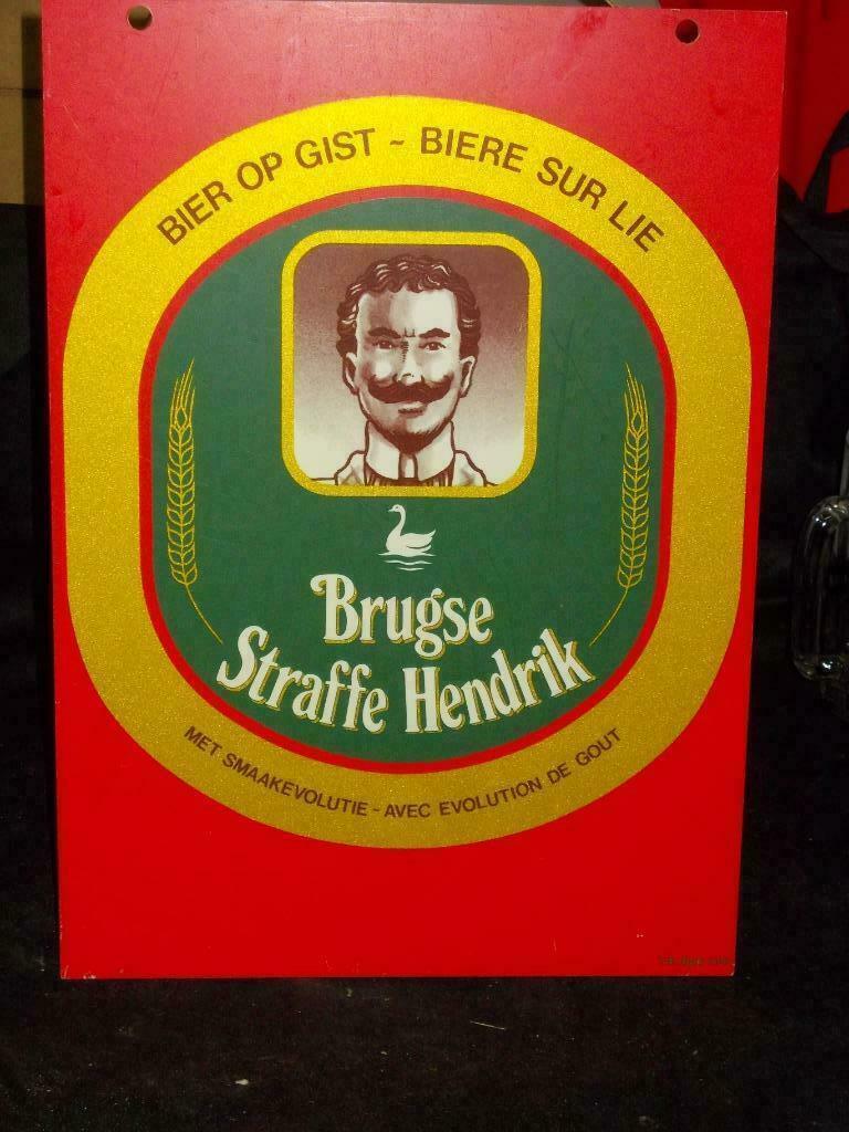 Beersign.Dubbelzijdige Reclame .Straffe Hendrik .Brugge, Ophalen of Verzenden, Zo goed als nieuw, Reclamebord