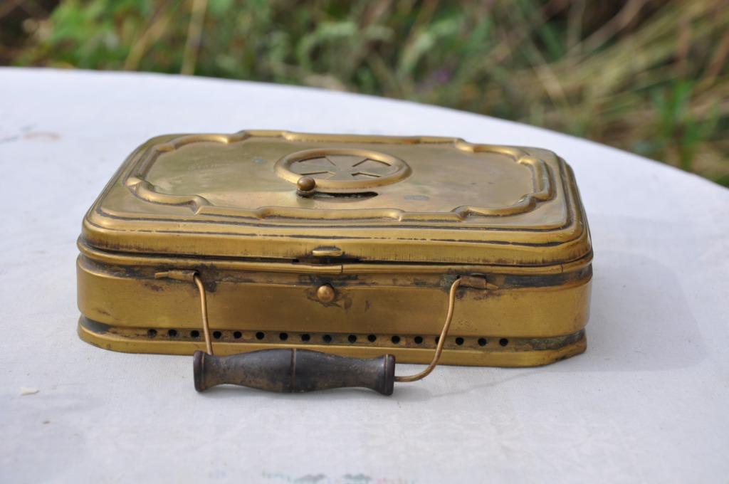 ancienne chaufrette en cuivre girodon et montet lyon, Enlèvement ou Envoi, Cuivre