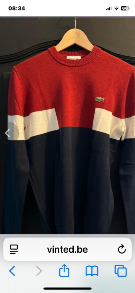Pull Lacoste taille S, Ophalen of Verzenden, Zo goed als nieuw, Lacoste