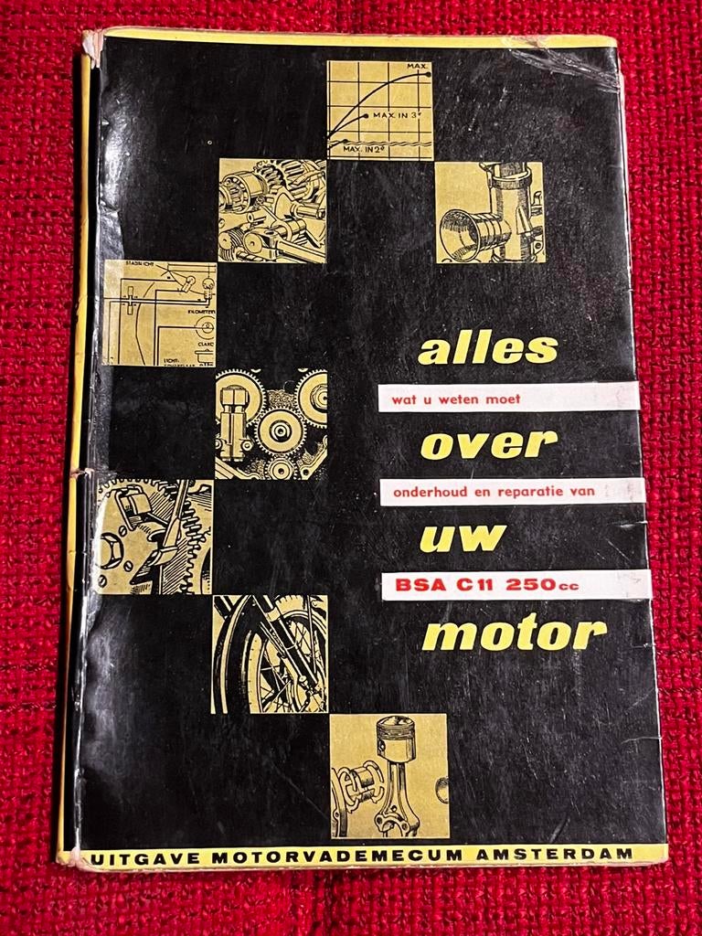 Vintage boek onderhoud en reparatie BSA C11 250cc motor, Antiek en Kunst, Curiosa en Brocante, Ophalen of Verzenden