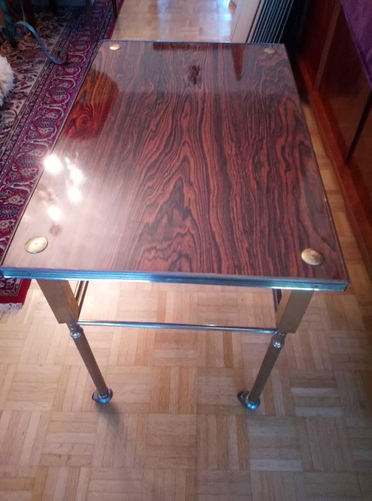 Petite table sur roulettes vintage, Antiquités & Art, Enlèvement