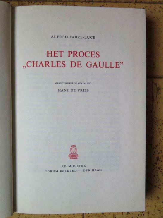 Boek : Het proces "Charles De Gaulle", Ophalen of Verzenden, Nieuw