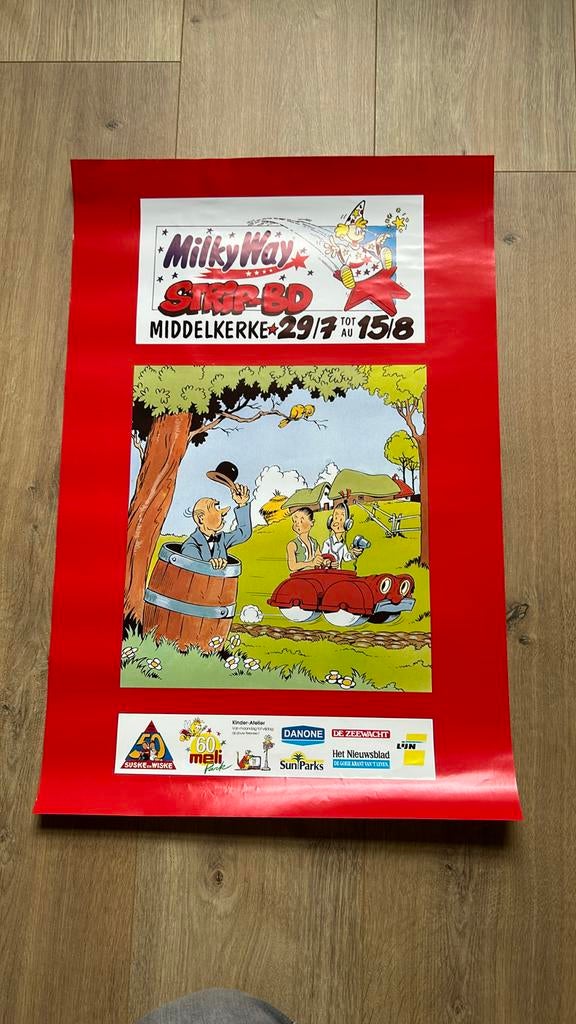 Vandersteen suske en wiske affiche middelkerke 1995, Ophalen of Verzenden, Suske en Wiske, Zo goed als nieuw