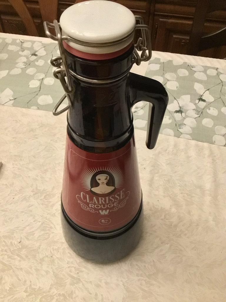 Clarisse rouge Wilderen 2 liter lege bierfles, Verzamelen, Ophalen of Verzenden, Gebruikt