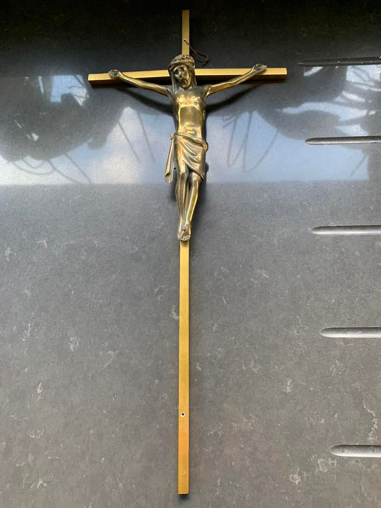 Koperen kruis met Jezus, nieuw, Ophalen, Nieuw, Beeld(je), Christendom | Katholiek