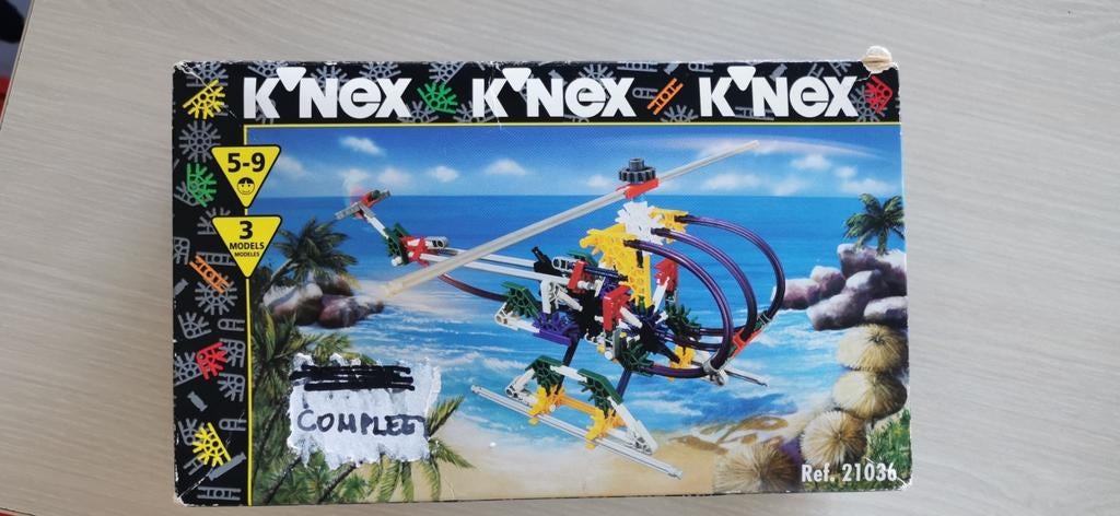 K'NEX 5 - 9 jaar - ref. 21036 - 3 modellen helikopters maken, Enlèvement ou Envoi, Comme neuf, Construction