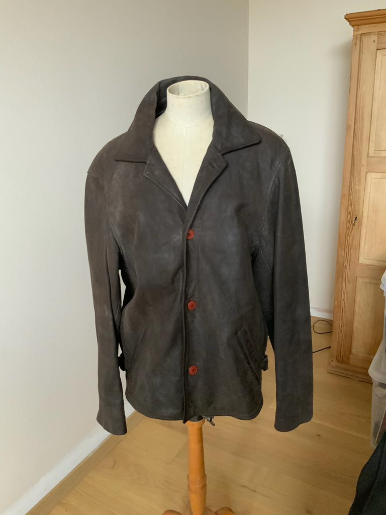 Veste mixte cuir marron AVIREX USA Taille M, Enlèvement ou Envoi, Porté