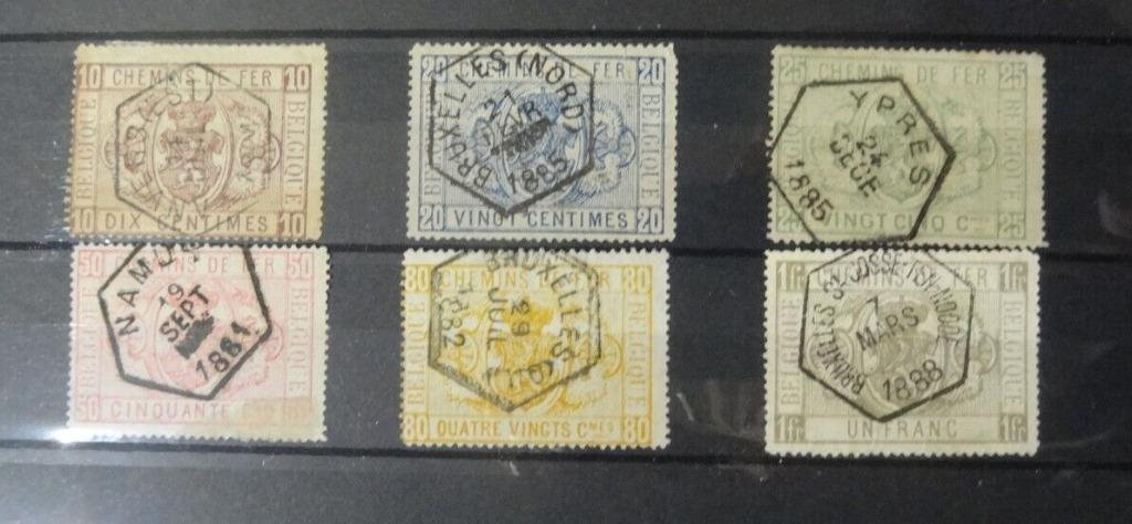 Année 1879- 82 : Chemin de fer : CF1- CF6 obli. / TR1-TR6 Ob, Ophalen of Verzenden