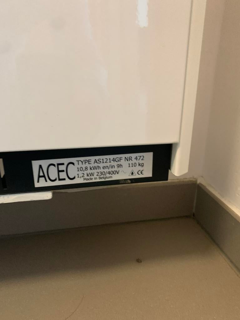 ACEC 1200W elektrische opslagverwarmer, Ophalen, 30 tot 80 cm, Hoog rendement (Hr), Radiator
