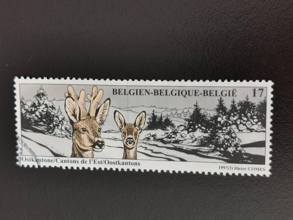 Belgie 1997 - wilde dieren in de Oostkantons, Postzegels en Munten, Ophalen of Verzenden, Gestempeld