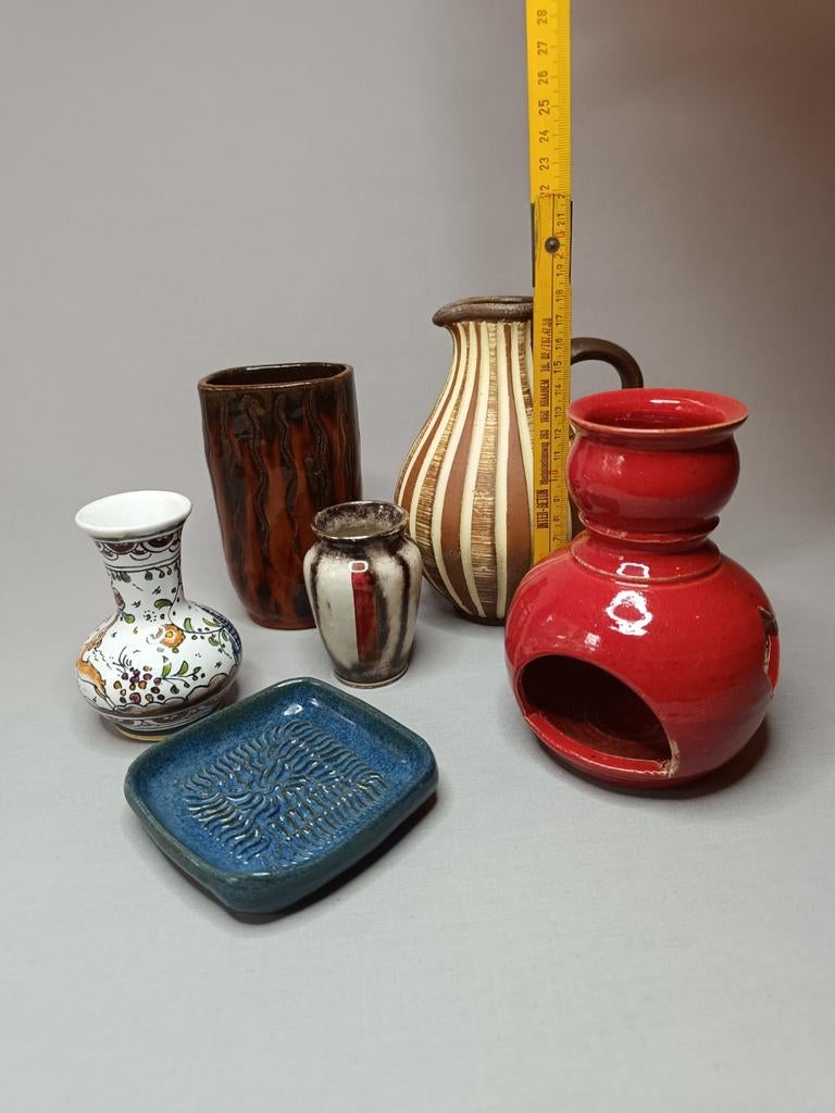 Eclectische set van keramiek 6stuks, Antiek en Kunst, Ophalen of Verzenden