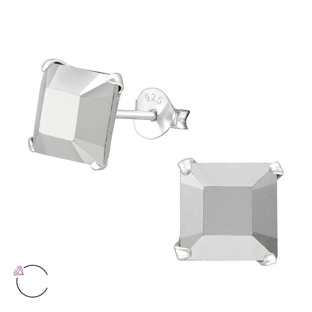 Comet argent light Swarovski oorbellen 925 zilver, Ophalen of Verzenden, Nieuw, Zilver, Knopjes of Stekers