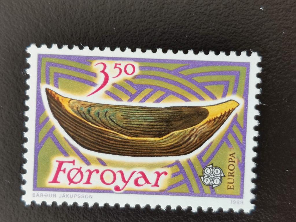 Îles Féroé/Foroyar 1989 - jouet en bois - bateau **, Timbres & Monnaies, Timbres | Europe | Scandinavie, Enlèvement ou Envoi, Danemark