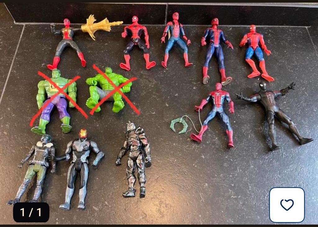 Superhelden/ actiefiguren 15 cm, Kinderen en Baby's, Speelgoed | Actiefiguren, Ophalen of Verzenden, Zo goed als nieuw