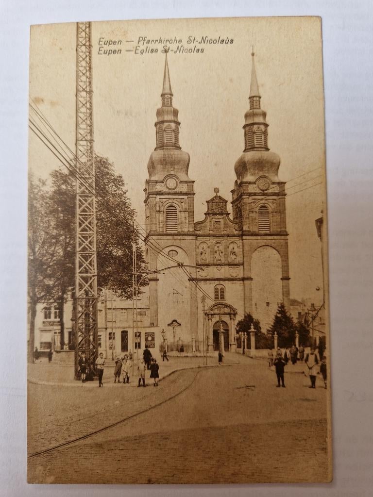 Eupen Eglise St Nicolas - Pfarrkirche St Nicolaus, Verzamelen, Postkaarten | België, Ophalen of Verzenden