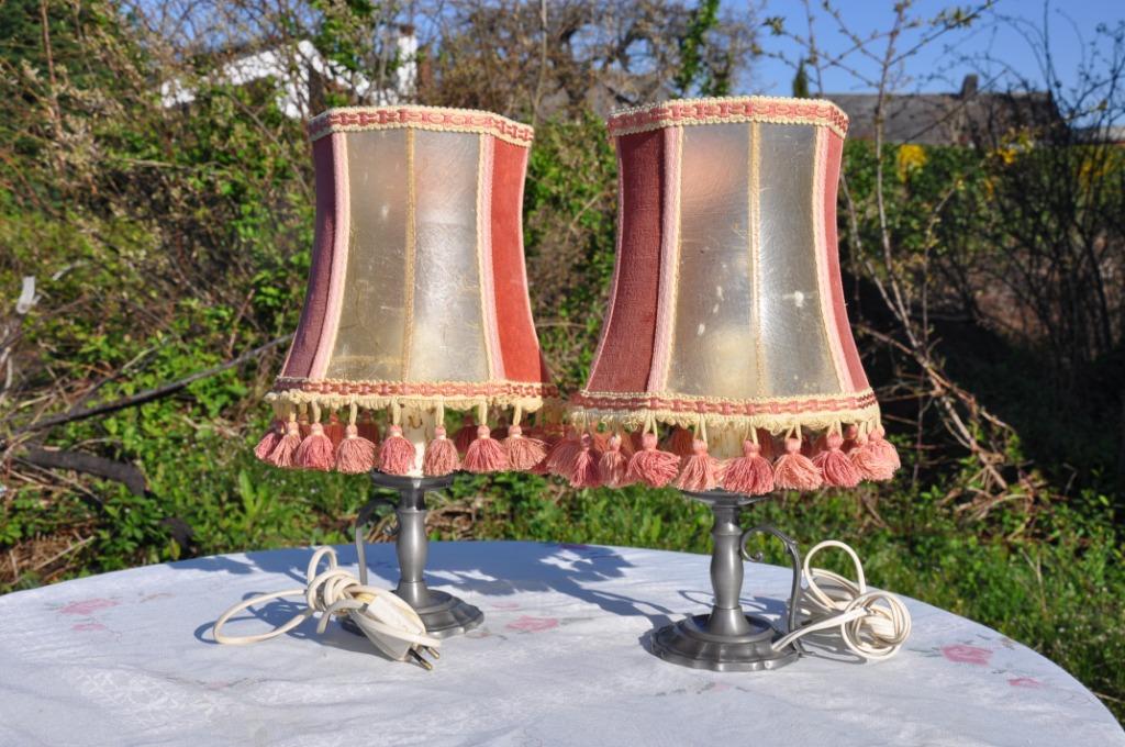 paire de lampe pied etain style bougeoir, Antiquités & Art, Enlèvement ou Envoi