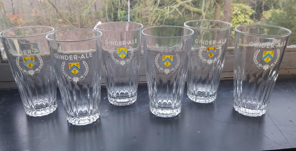 Ginder ale glazen 6 stuks, Verzamelen, Ophalen of Verzenden