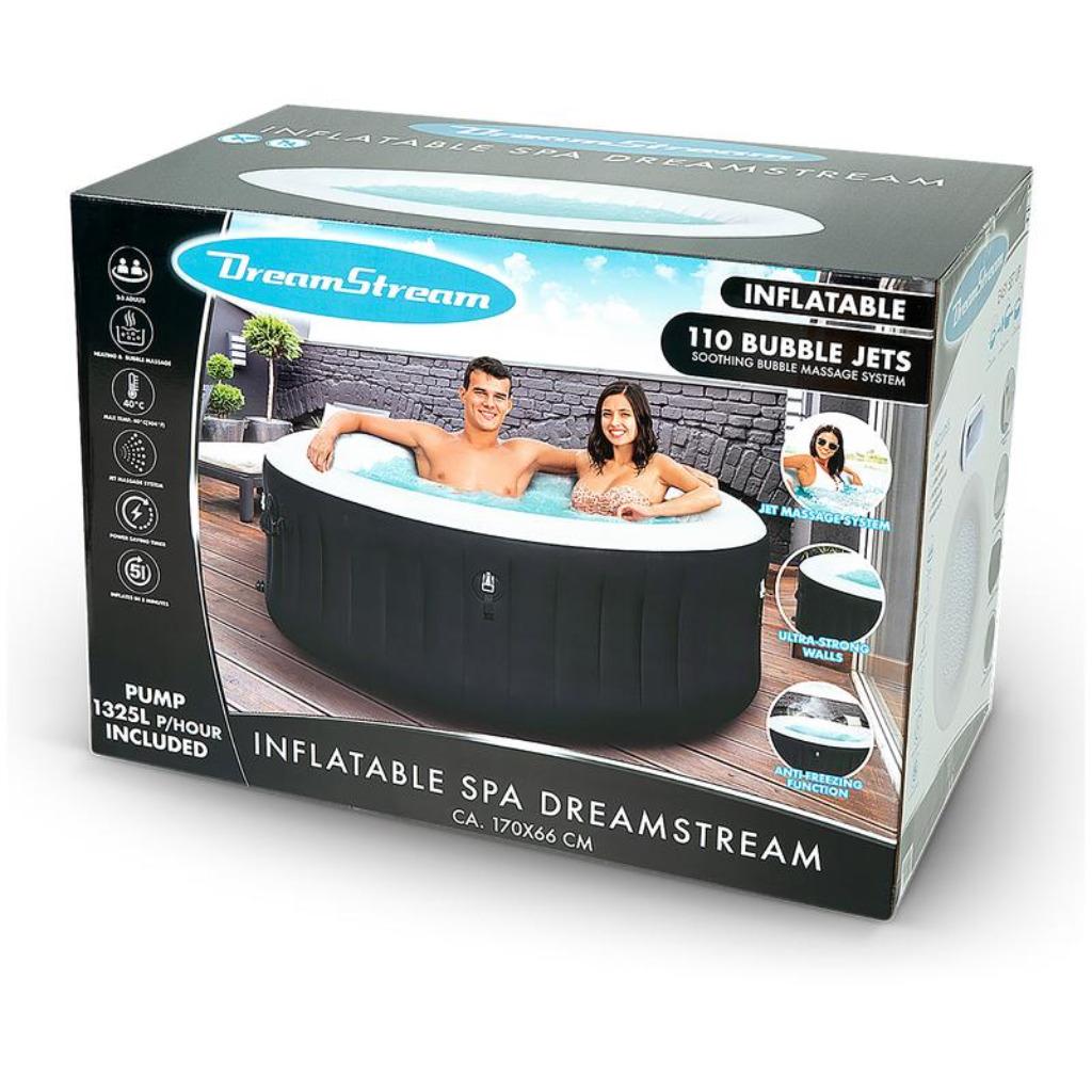 Spa Jacuzzi Bubble Bad AirJet Whirlpool, Ø 170 x 66 cm 605L, Verzenden, Nieuw, Bad