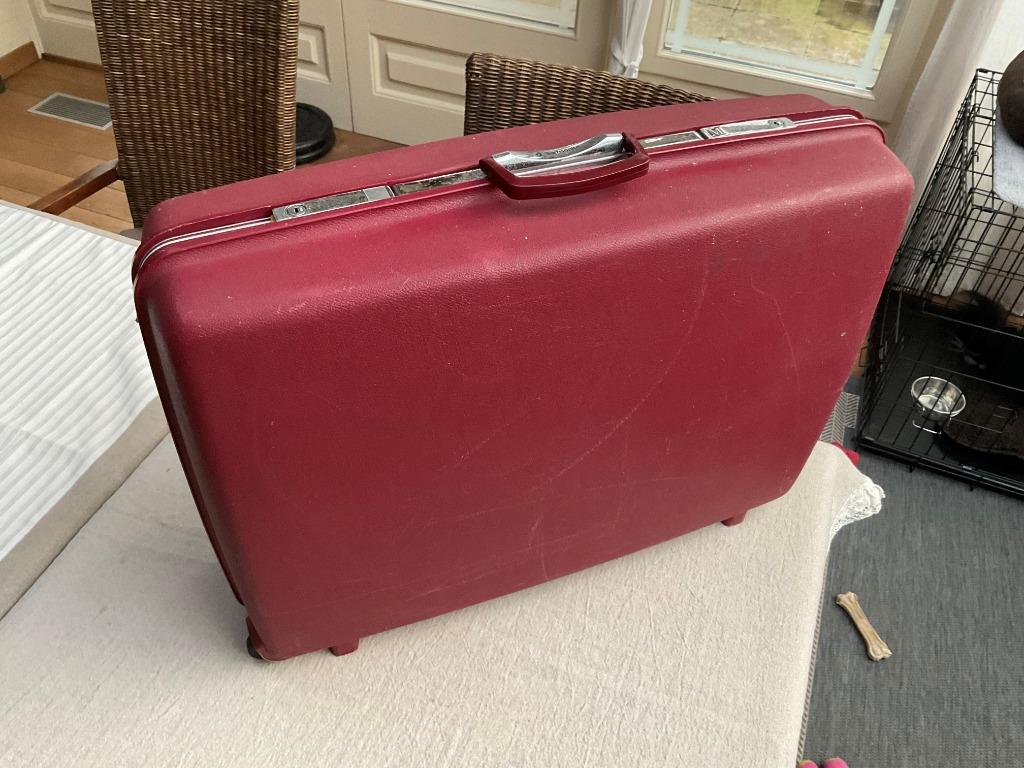 Samsonite Vintage reiskoffer rood, Gebruikt, Minder dan 35 cm, Ophalen of Verzenden, 60 tot 80 cm