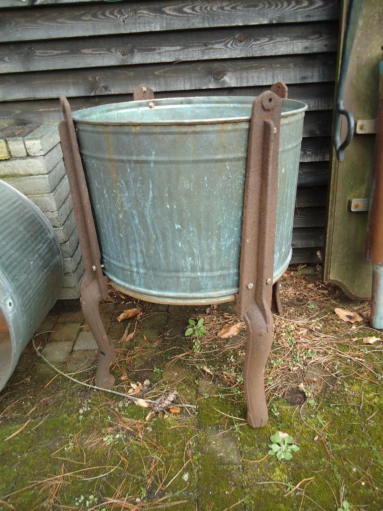ANTIEK WASMACHIEN KUIP, Enlèvement, Utilisé, Autres matériaux, Jardin