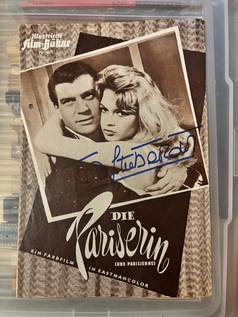 Handtekening van Brigitte Bardot, Verzamelen, Ophalen of Verzenden, Zo goed als nieuw, Film, Overige typen