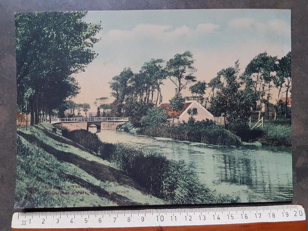 Grote postkaart Nieuwpoort De Yzer stroom, Enlèvement ou Envoi, Avant 1920, Non affranchie, Flandre Occidentale
