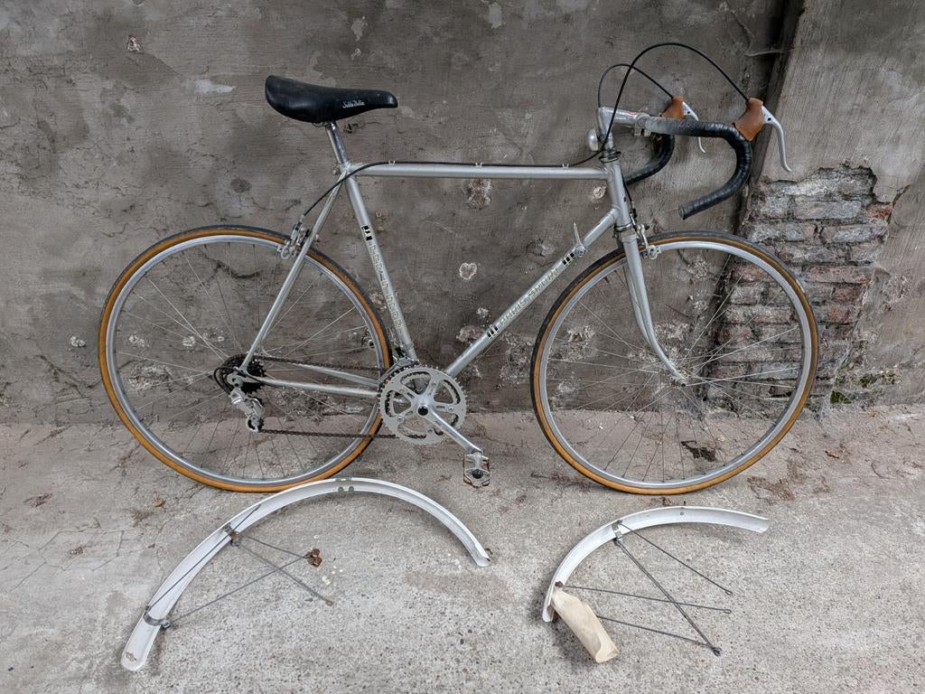 Oude stalen koersfiets, 28 inch, Gebruikt, Staal, Heren